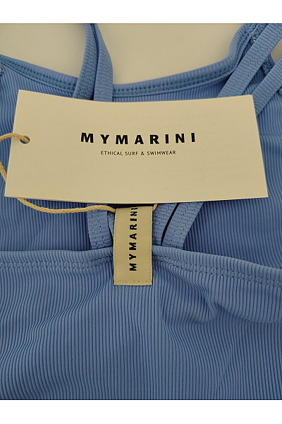 MYMARINI Modré žebrované dámské body s dvojitými ramínky Vel. XS | MYMARINI | obrázek 8