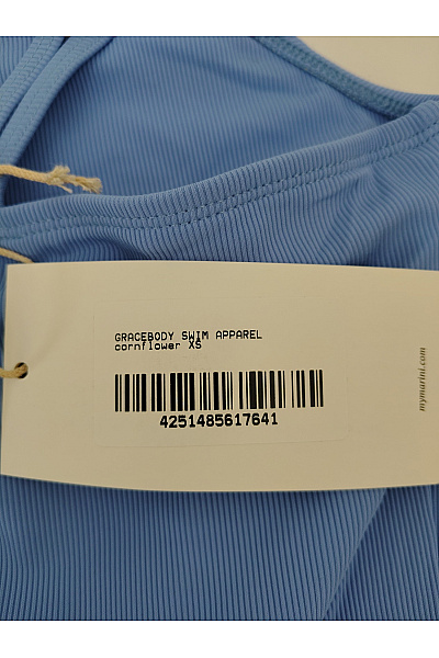 MYMARINI Modré žebrované dámské body s dvojitými ramínky Vel. XS | MYMARINI | obrázek 9