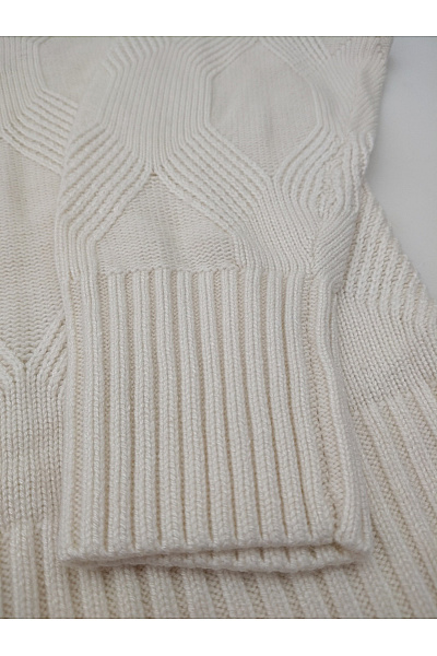 Belinda Gold Béžový pletený pulovr se stojáčkem oversized Vel. EU 48 | Belinda Gold | obrázek 2