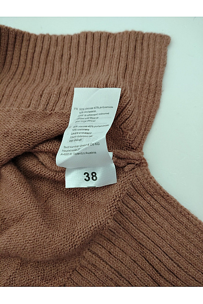 Belinda Gold Hnědý pletený dámský rolák oversized Velikost EU 38 | Belinda Gold | obrázek 5