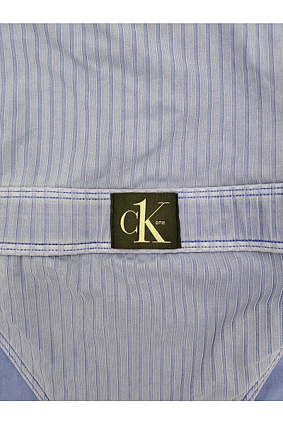Calvin Klein Modré jednodílné žebrované plavky s vykrojenými zády Vel. L | Calvin Klein | obrázek 3