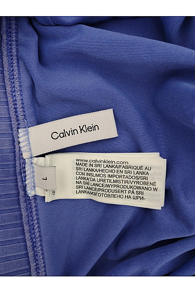 Calvin Klein Modré jednodílné žebrované plavky s vykrojenými zády Vel. L | Calvin Klein | obrázek 6