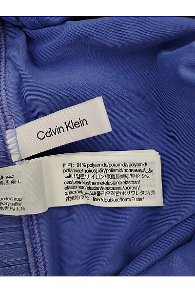 Calvin Klein Modré jednodílné žebrované plavky s vykrojenými zády Vel. L | Calvin Klein | obrázek 8