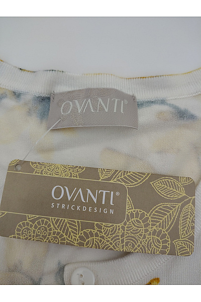 OVANTI Bílý vzorovaný propínací kardigan s květinovým motivem | OVANTI | obrázek 4