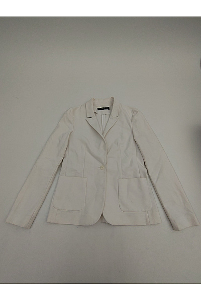 HALLHUBER Béžové dámské sako s jedním knoflíkem elegantní business Vel. 34 | HALLHUBER | obrázek 2