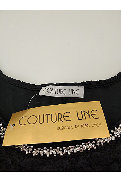 COUTURE LINE Černé krajkové koktejlové šaty do áčka Velikost DE 50 | COUTURE LINE | obrázek 6