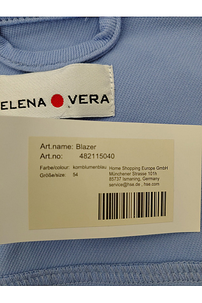 HELENA VERA Modrá bavlněná košilová přechodová bunda Vel. DE 54 | HELENA VERA | obrázek 6