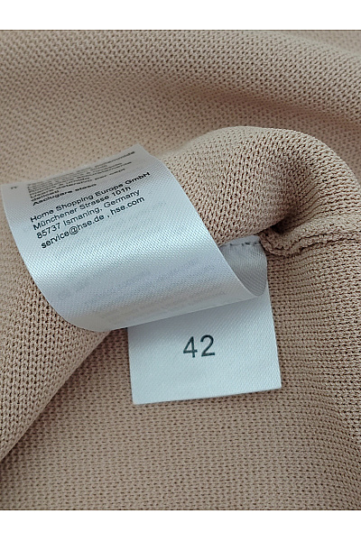 C'est tout Béžová úpletová halenka s krátkým rukávem oversize Velikost EU 42 | C'est tout | obrázek 5