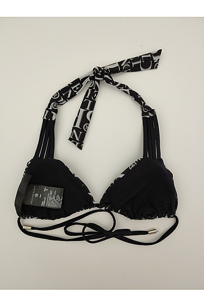 Philipp Plein Černobílé bikiny za krk s kamínky Vel. S | Philipp Plein | obrázek 5