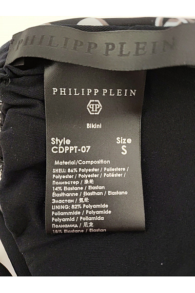 Philipp Plein Černobílé bikiny za krk s kamínky Vel. S | Philipp Plein | obrázek 7