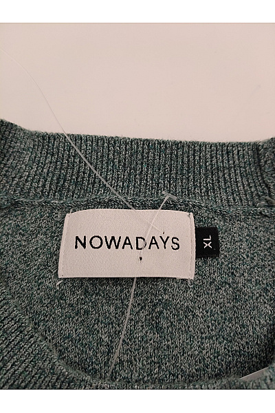 NOWADAYS Dámský zelený bavlněný pulovr s dlouhým rukávem basic Velikost XL | NOWADAYS | obrázek 4