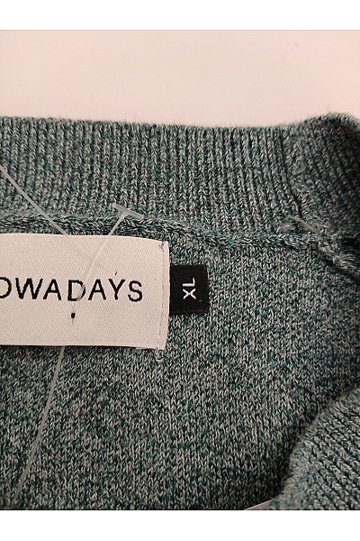 NOWADAYS Dámský zelený bavlněný pulovr s dlouhým rukávem basic Velikost XL | NOWADAYS | obrázek 5
