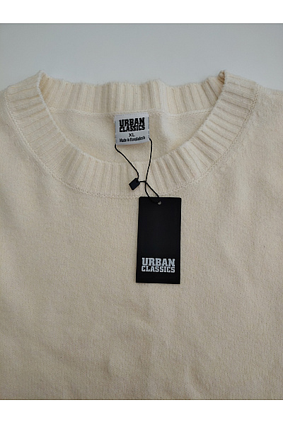 URBAN CLASSICS Béžový oversized pletený pulovr Velikost XL | URBAN CLASSICS | obrázek 3