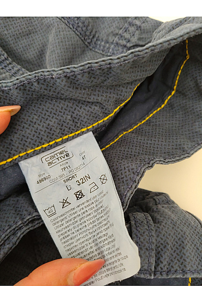 camel active Pánské bavlněné cargo kraťasy modré ke kolenům Velikost 32 | camel active | obrázek 6