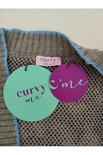 curvy me Barevný pletený kardigan s leopardím vzorem a dlouhým rukávem Velikost DE 42 | curvy me | obrázek 6