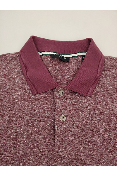 ted baker Pánské vínové polo tričko s krátkým rukávem a knoflíky Vel. XXXL | ted baker | obrázek 3