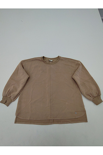 C'est Tout Dámská Béžová Mikina Oversized Crewneck Bez Potisku Vel. IT 42