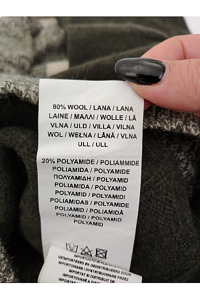 U.S.POLO ASSN. Pánský vlněný rolák khaki pruhovaný copánkový zimní Velikost US L | U.S.POLO ASSN. | obrázek 8
