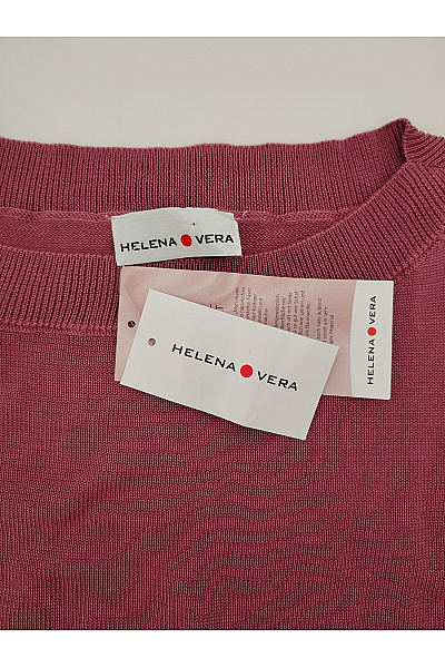 HELENA VERA Růžový dámský pletený pulovr s lodičkovým výstřihem Velikost DE 42 | HELENA VERA | obrázek 5