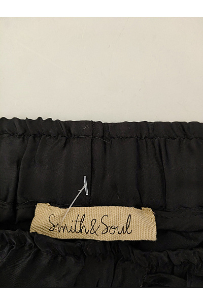 Smith & Soul Černé široké letní kalhoty s gumou v pase Vel. S | Smith & Soul | obrázek 6