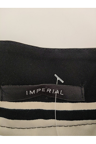 IMPERIAL Černobílá pruhovaná midi áčková sukně s vysokým pasem Velikost IT S | IMPERIAL | obrázek 3