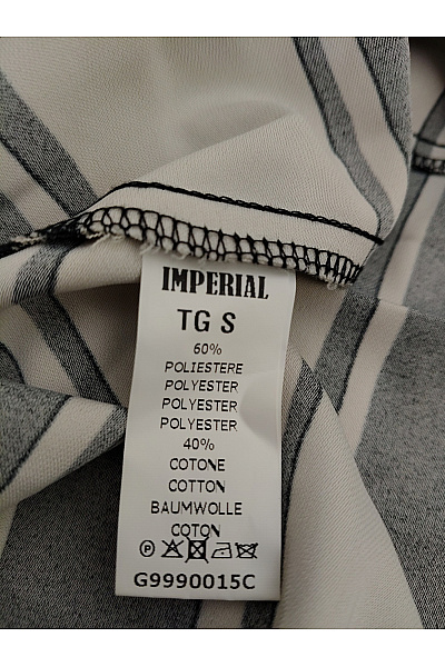 IMPERIAL Černobílá pruhovaná midi áčková sukně s vysokým pasem Velikost IT S | IMPERIAL | obrázek 4
