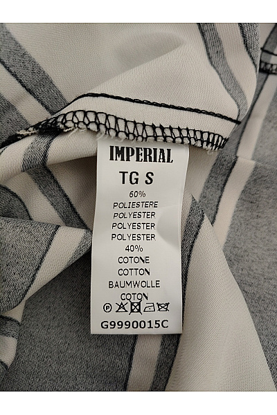 IMPERIAL Černobílá pruhovaná midi áčková sukně s vysokým pasem Velikost IT S | IMPERIAL | obrázek 5