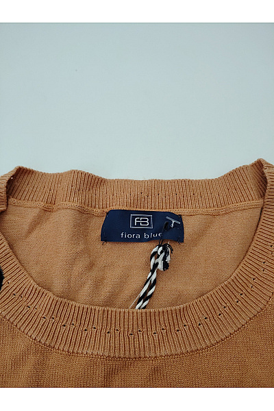 fiora blue Hnědý dámský pulovr s puntíky Vel. DE 52 | fiora blue | obrázek 4