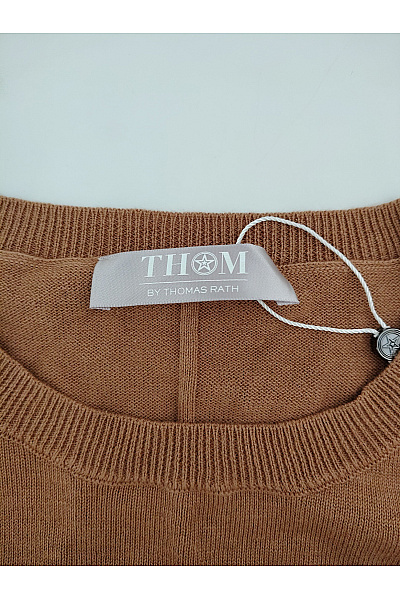 THOM By Thomas Rath Dámský hnědý pletený basic pulovr s dlouhým rukávem Velikost EU 34 | THOM By Thomas Rath | obrázek 6
