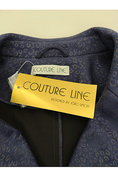 COUTURE LINE Modrý vzorovaný kabát elegantní přechodový Velikost DE 44 | COUTURE LINE | obrázek 4