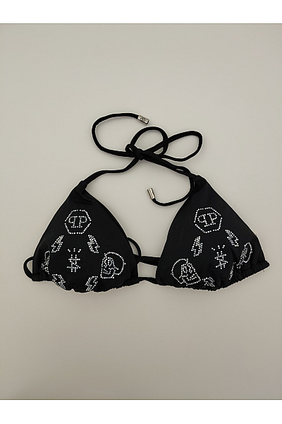 Philipp Plein Černé dámské bikiny s kamínky za krk | Philipp Plein | obrázek 2