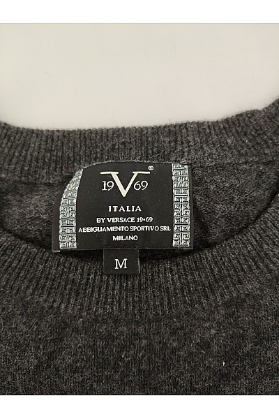 V1969 ITALIA Šedý kašmírový pulovr basic Velikost M | V1969 ITALIA | obrázek 5