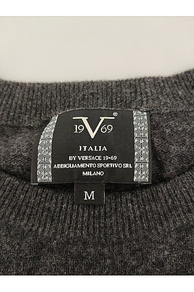 V1969 ITALIA Šedý kašmírový pulovr basic Velikost M | V1969 ITALIA | obrázek 6