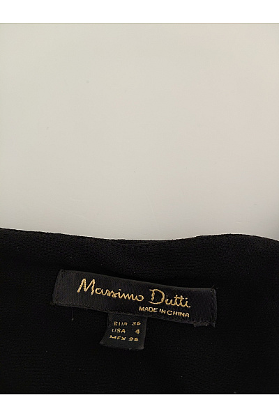 massimo dutti Černé jednoduché šaty s dlouhým rukávem Vel. 36 | massimo dutti | obrázek 5
