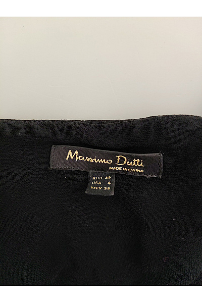 massimo dutti Černé jednoduché šaty s dlouhým rukávem Vel. 36 | massimo dutti | obrázek 6