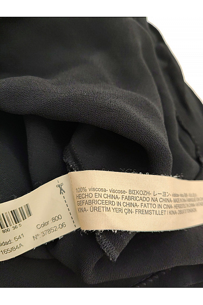 massimo dutti Černé jednoduché šaty s dlouhým rukávem Vel. 36 | massimo dutti | obrázek 7