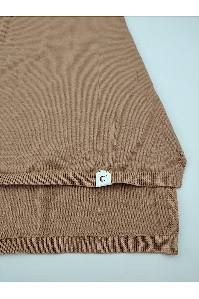 Bavlněné hnědé tílko bez rukávů s prodlouženým zadním dílem Velikost IT 38 | Unimoda | obrázek 2