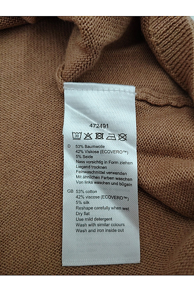 Bavlněné hnědé tílko bez rukávů s prodlouženým zadním dílem Velikost IT 38 | Unimoda | obrázek 5