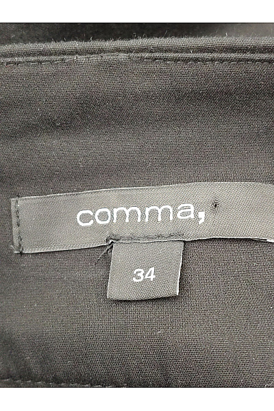 COMMA Černé bavlněné kalhoty s vysokým pasem a kapsami Velikost EU 34 | COMMA | obrázek 8