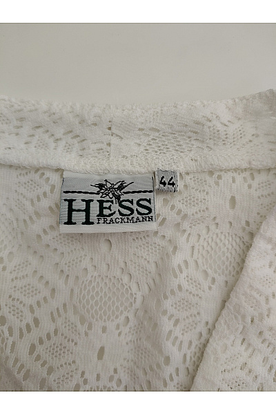 Bílá krajková crop halenka s krátkým rukávem Velikost DE 44 | Unimoda | obrázek 6