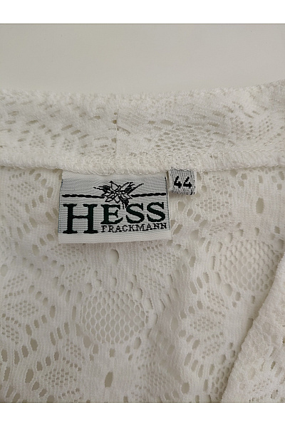 Bílá krajková crop halenka s krátkým rukávem Velikost DE 44 | Unimoda | obrázek 7