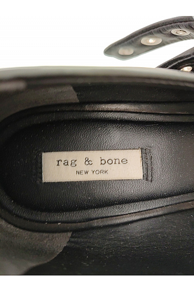 rag & bone Černé lodičky na podpatku s páskem a přezkou Velikost EU 39 | rag & bone | obrázek 8