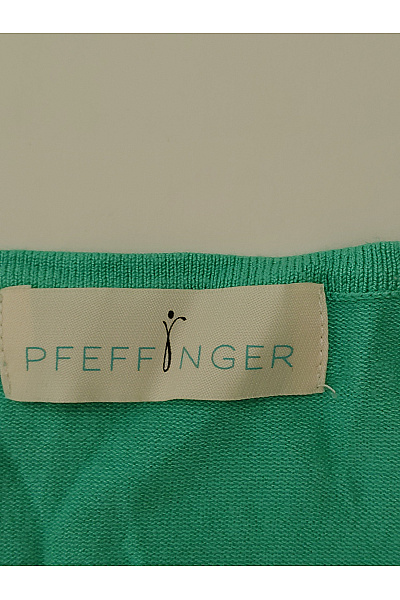 PFEFFINGER Zelená halenka s perlami a zvonovými rukávy Velikost L | PFEFFINGER | obrázek 4