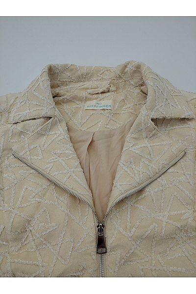 PFEFFINGER Béžové dámské sako na zip se strukturou Vel. XL | PFEFFINGER | obrázek 5