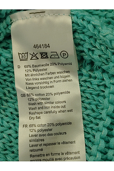 Zelený pletený bavlněný pulovr s dlouhým rukávem Vel. EU 34 | Unimoda | obrázek 4