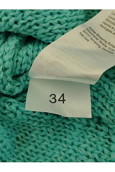 Zelený pletený bavlněný pulovr s dlouhým rukávem Vel. EU 34 | Unimoda | obrázek 5
