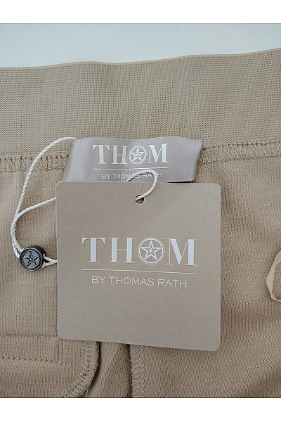 THOM By Thomas Rath Béžové široké kalhoty s vysokým pasem a kapsami Vel. DE 44 | THOM By Thomas Rath | obrázek 4