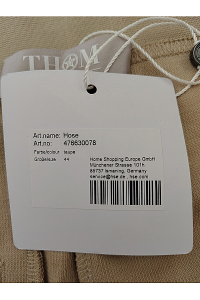 THOM By Thomas Rath Béžové široké kalhoty s vysokým pasem a kapsami Vel. DE 44 | THOM By Thomas Rath | obrázek 5