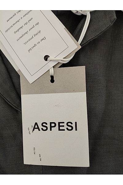 ASPESI Šedé lněné košilové midi šaty s límečkem Velikost IT 44 | ASPESI | obrázek 7