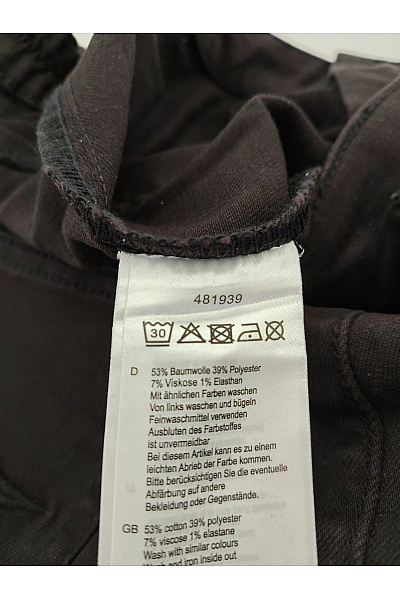 PFEFFINGER Černé bavlněné džíny s vysokým pasem a kapsami wide leg Vel. DE 42 | PFEFFINGER | obrázek 6